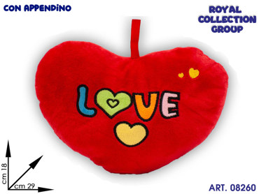 PL2864 2 CUORE PELUCHE LOVE  CM 29X18