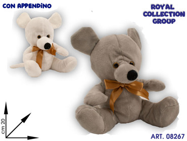 PL2853 TOPINO PELUCHE 2 COL ASS CM 20