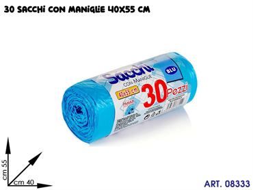 4364827 30 SACCHI BLU C/MANIGLIE CM 55X40