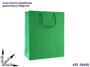 33095 BUSTA SACCHETTO REGALO VERDE CM 32X26