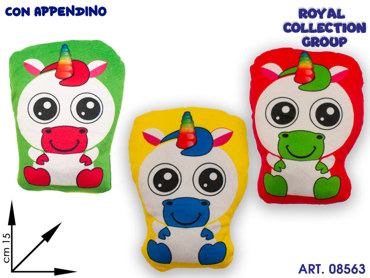 PL2842 UNICORNO PELUCHE 3 ASS  CM 15