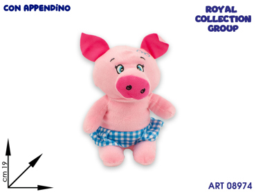 GS9134 PELUCHE MAIALINA C/GONNA  CM 19