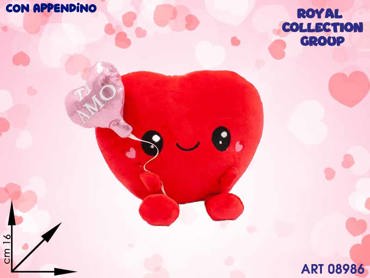 PL2939 1 CUORE ROSSO C/PALLONCINO 