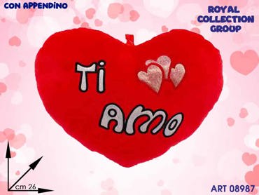 PL2867 2 CUORE ROSSO TI AMO CM 26