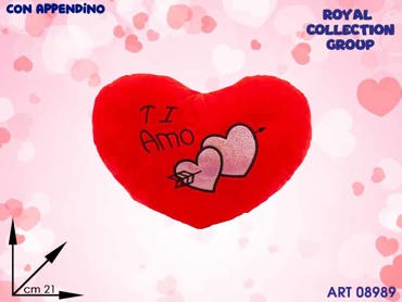 PL2860 1 CUORE ROSSO LOVE PELUCHE CM 21