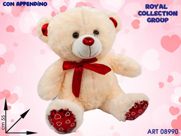 PL2858 4 ORSO BEIGE C/FIOCCO LOVE  CM 55