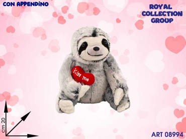 PL2982-1 BRADIPO PELUCHE C/CUORE CM 20