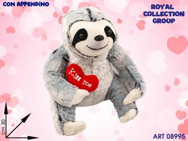PL2982-2 BRADIPO PELUCHE C/CUORE CM 30