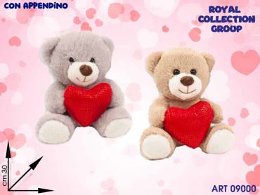 PL2984-2 ORSO 2 COL C/CUORE ROSSO CM 30