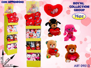 EXPO 4 PIANI FLEXO C/76 PZ PELUCHE S.VALENTINO CM147X39X39