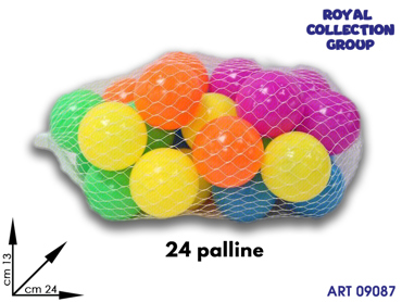 K0016976  1858 CONF 24 PALLINE IN PLASTICA (IN RETE)