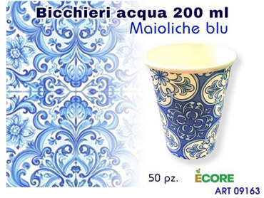 50 BICCHIERI ACQUA CARTA 200 ML
