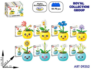 1013A BUILDING FLOWER SERIES 8IN1 CM 18.5X13 DISPLAY 8PZ