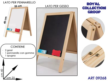 K3003101 GIOCO 2 LAVAGNE C/PIEDISTALLO CM 40X25