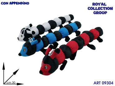 PL3008 1 MILLEPIEDI PELUCHE 3 ASS  CM 30