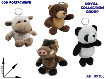 PL3010WS PELUCHE 4 ASS C/PORTACHIAVE CM 15