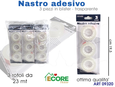 NASTRO ADESIVO 3 PZ IN BLISTER CM 19.5X7.5