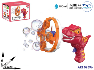 7727-19 PISTOLA BOLLE SAPONE T-REX BATTERIA CM 20X15