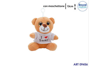 PL2970 13D PELUCHE I LOVE SAMP C/MOSCHETTONE CM 13
