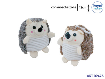 PL2807 RICCIO PELUCHE 2 ASS C/MOSCHETTONE CM 12