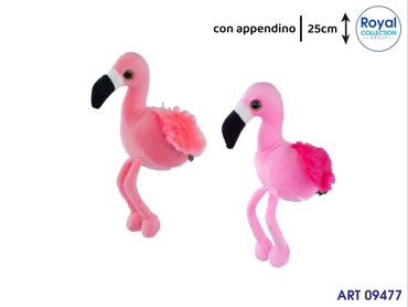56238 FENICOTTERO PELUCHE ASS CM 25