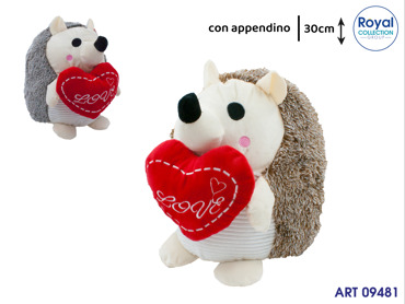 PL2807WH RICCIO PELUCHE C/CUORE CM 30