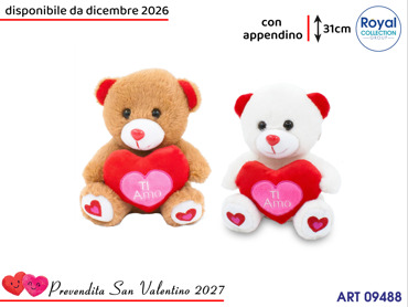 PL2919 3 ORSO PELUCHE 2 ASS LOVE CM 31