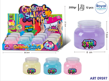 3188806 866B SLIME CRYSTAL GR 200 COL ASS  DISPLAY 12