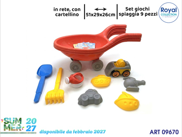 1028B-2-89 CARRIOLA C/ACCESSORI COL ASS PZ 9 CM51X29X26