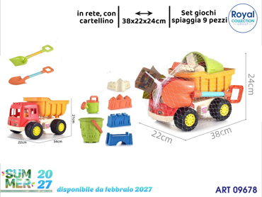 C462 CAMION SPIAGGIA C/SECCHIELL C/ACCESS 9 PZ CM 38X24X22
