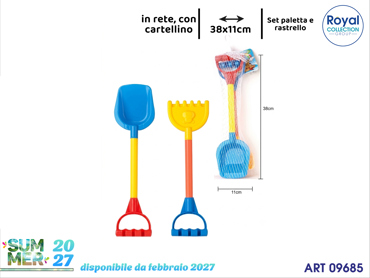 C326 SET 2 PZ PALETTA + RASTRELLO SPIAGGIA CM 38