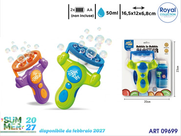 B31 SPARA BOLLE DI SAPONE A BATTERIA COL ASS CM 16.5X12