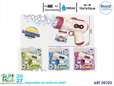YD-702A SPARA BOLLE DI SAPONE BATTERIA CM 15x15x7