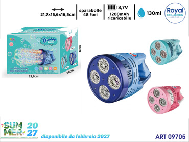 456-26M SPARA BOLLE DI SAPONE MAXY A BATTERIA