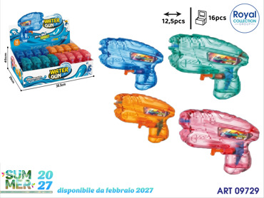 211A PISTOLA ACQUA CM 12.5 DISPLAY 16 PZ COL ASS
