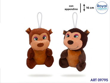 69640 MONCI PELUCHE 2 ASS CM 16